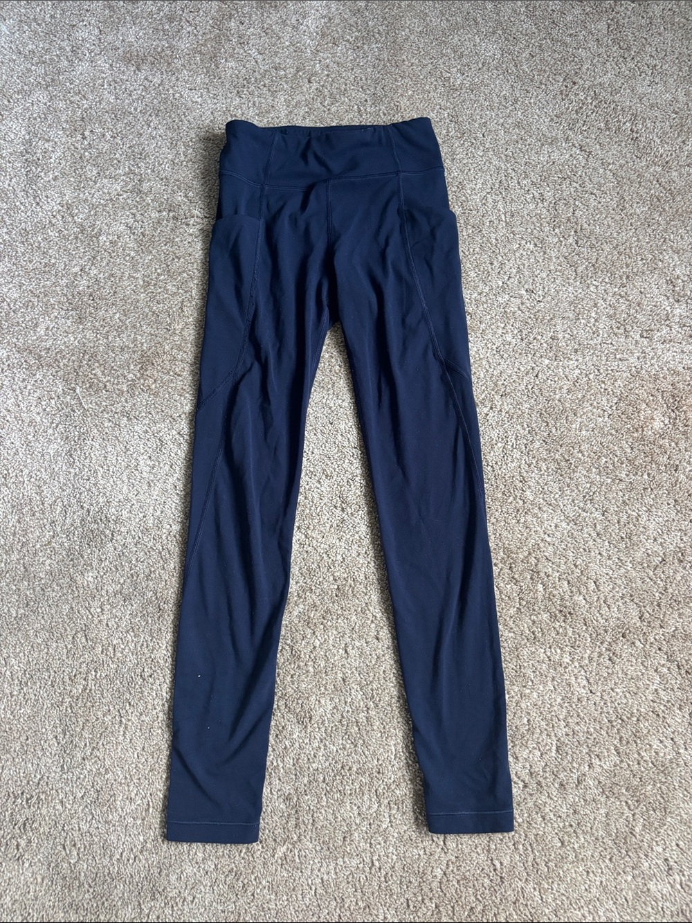 Athleta girl navy leggings with pockets